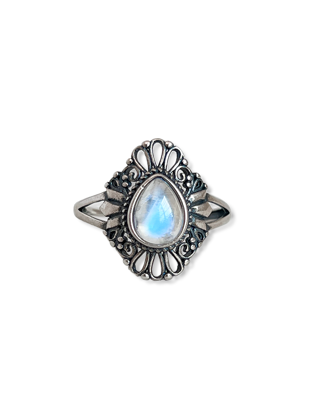 Moonstone Scroll Ring