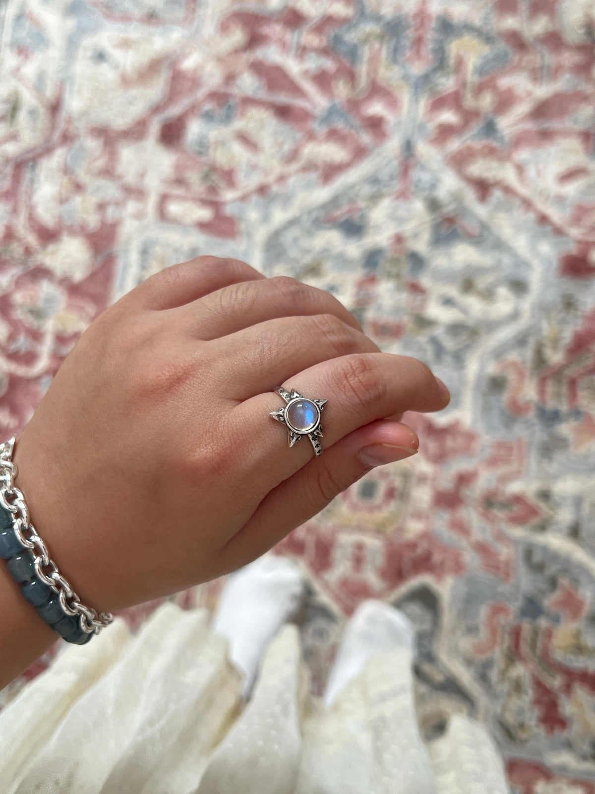 Fallen Star Ring in Moonstone