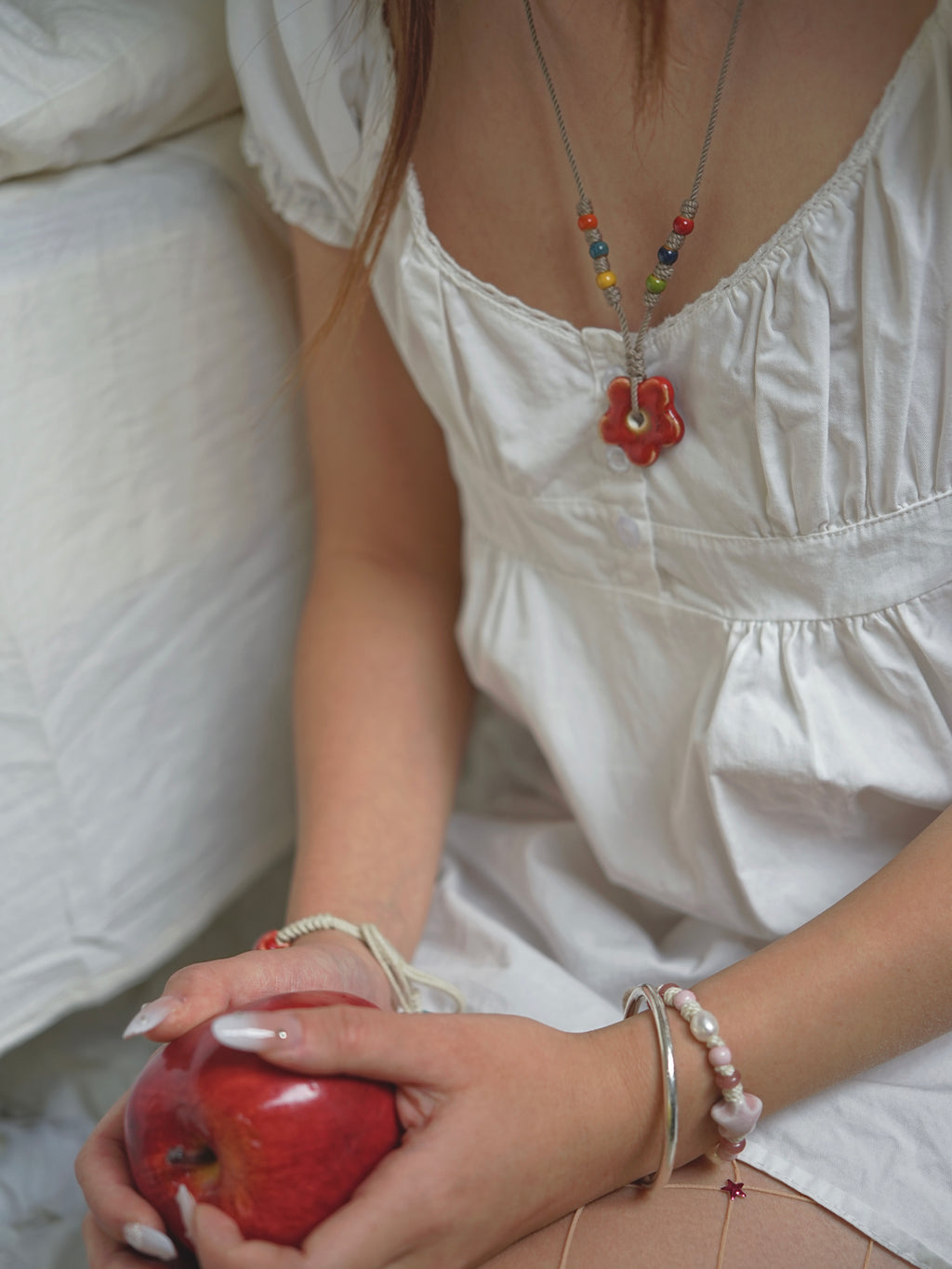 Ceramic Flower Necklace
