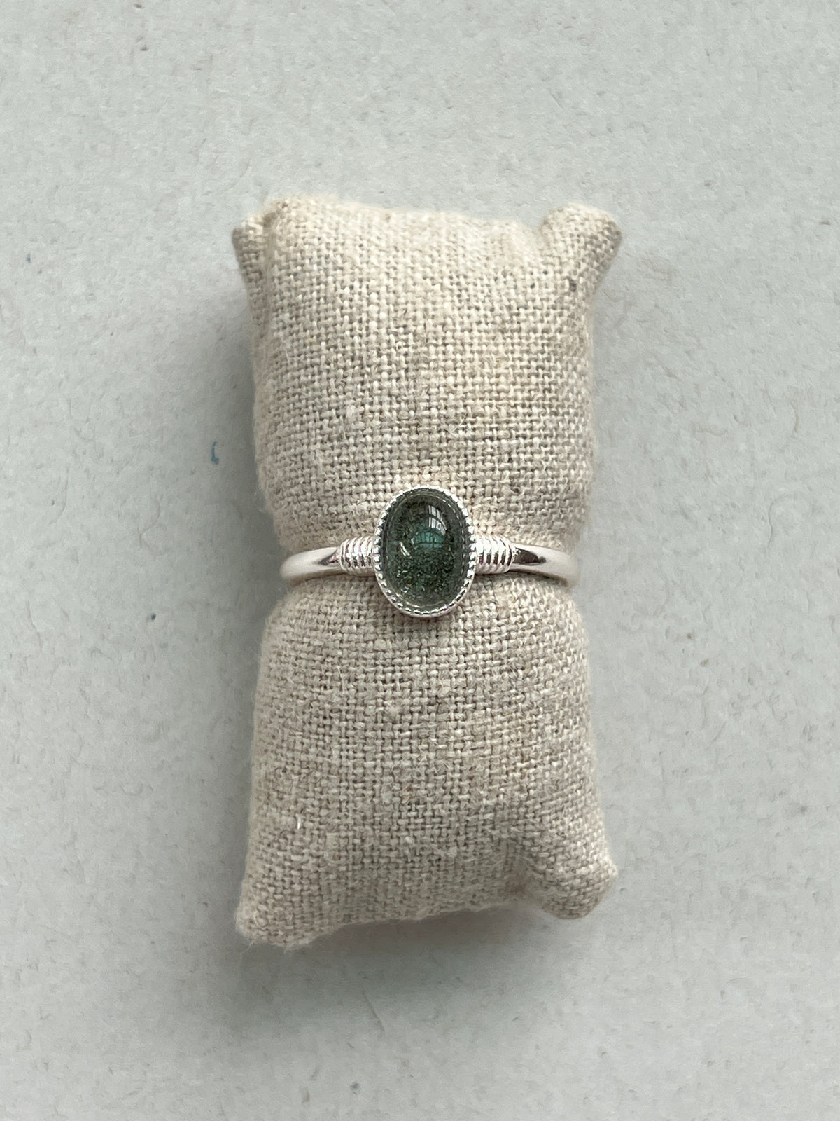 GREEN PHANTOM QUARTZ RING