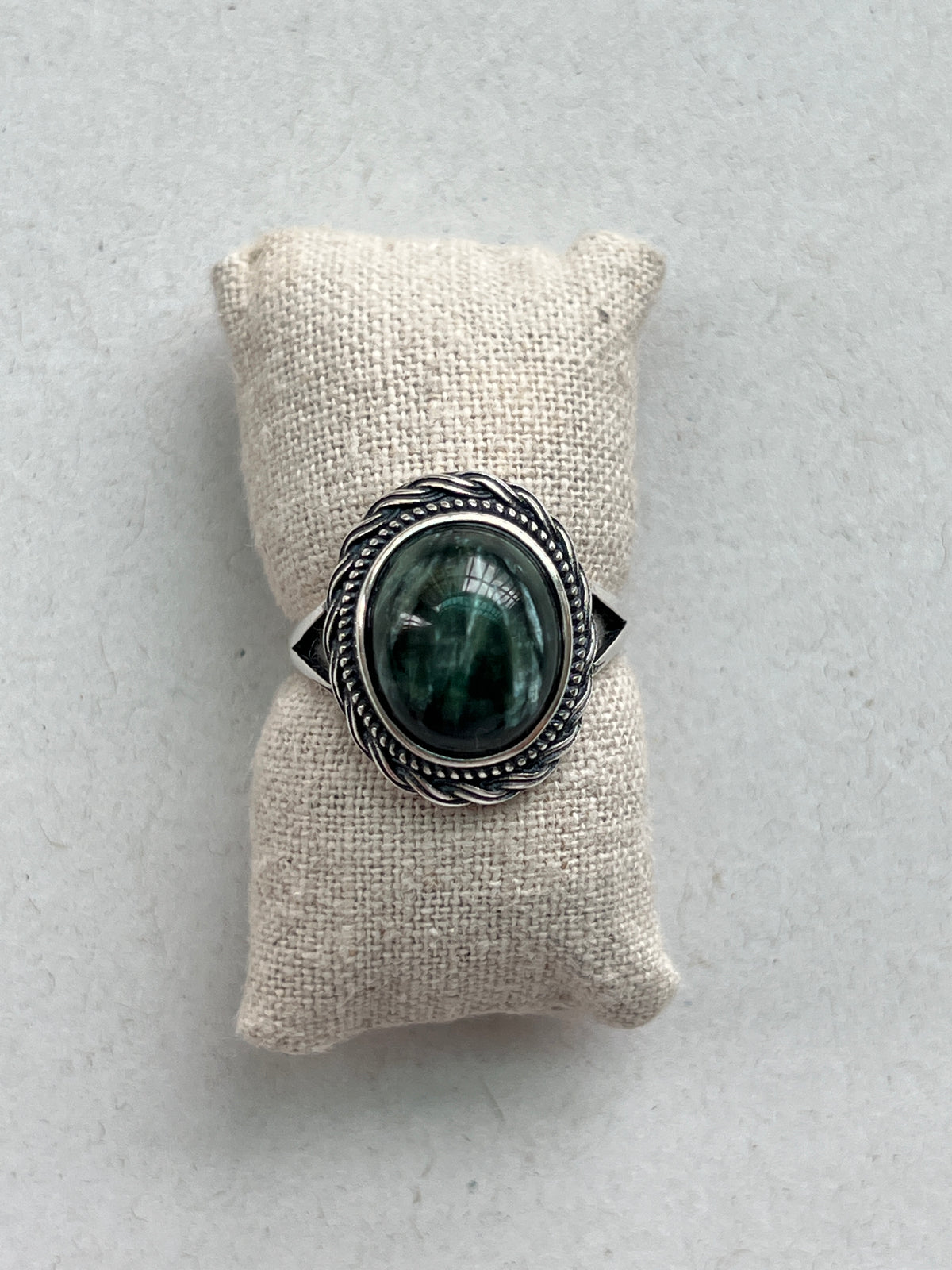 SERAPHINITE BRAID RING