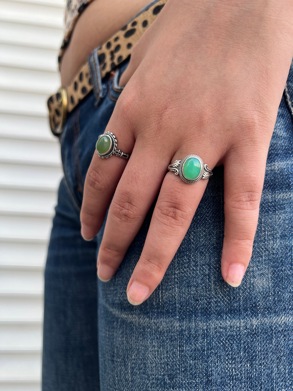 OVAL CHRYSOPRASE RING