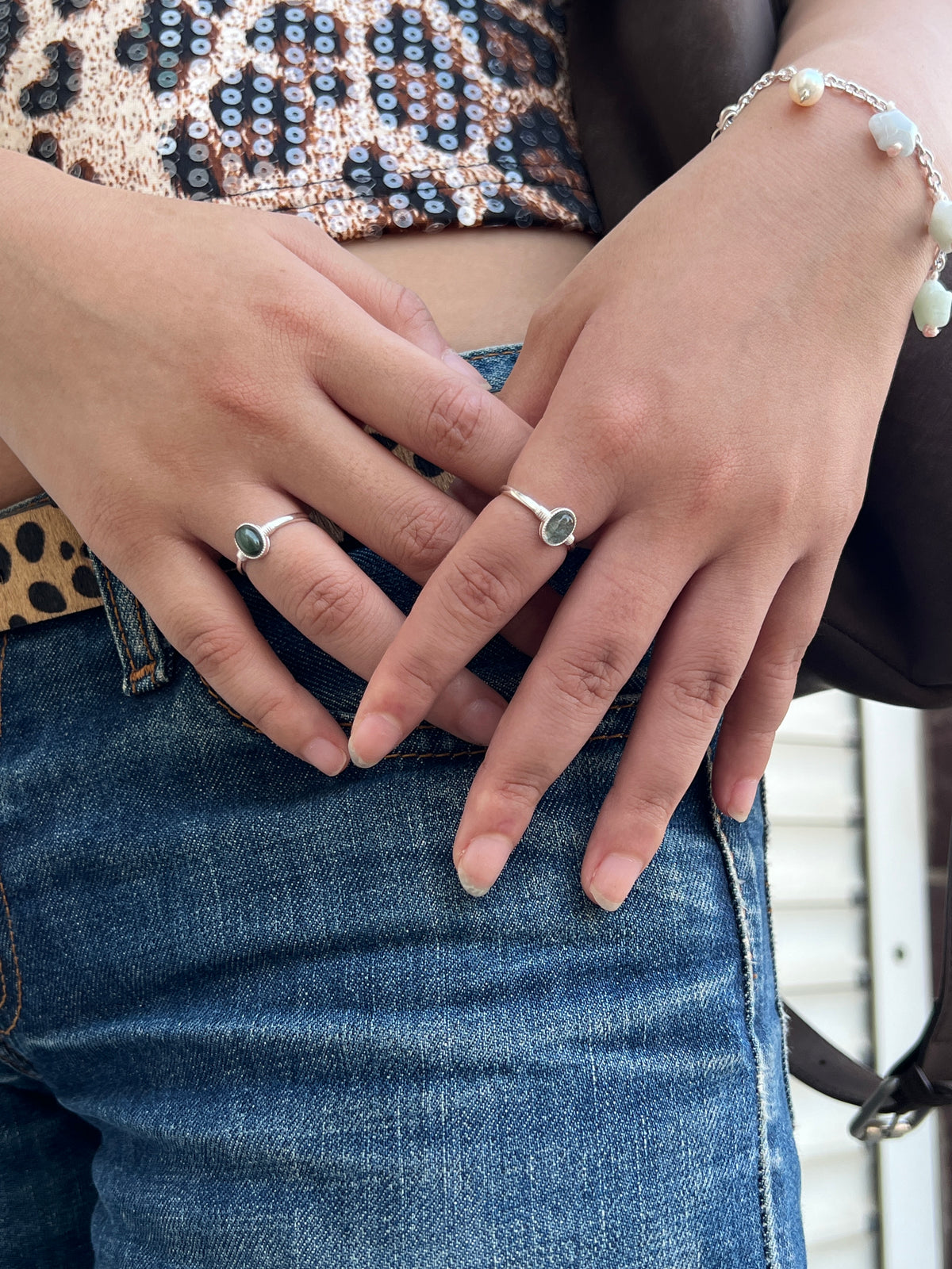 GREEN PHANTOM QUARTZ RING