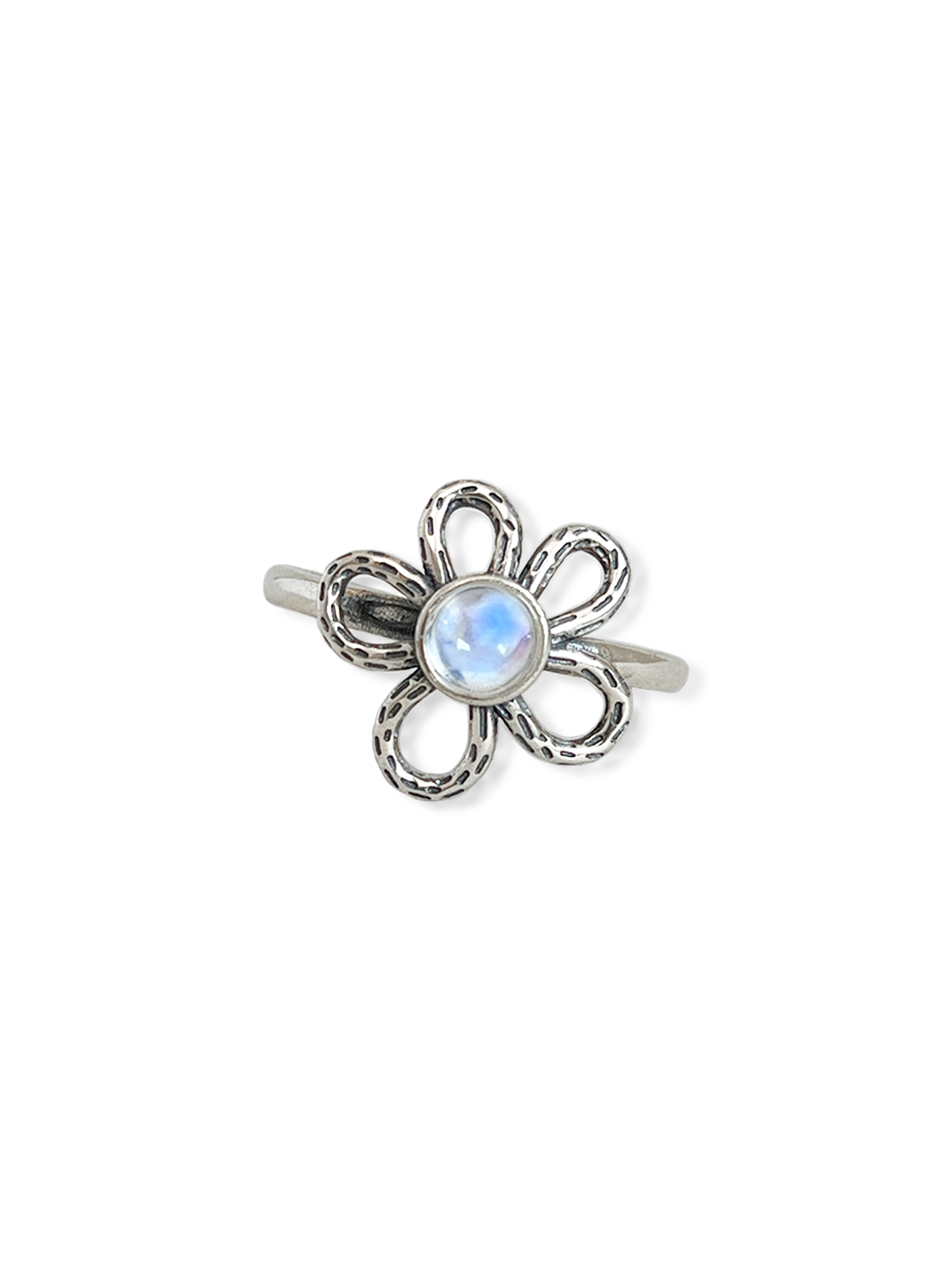 Moonstone Flower Ring