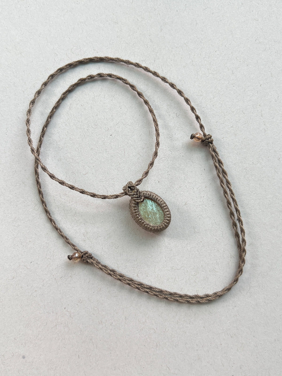 Golden Lepidolite Cord Necklace