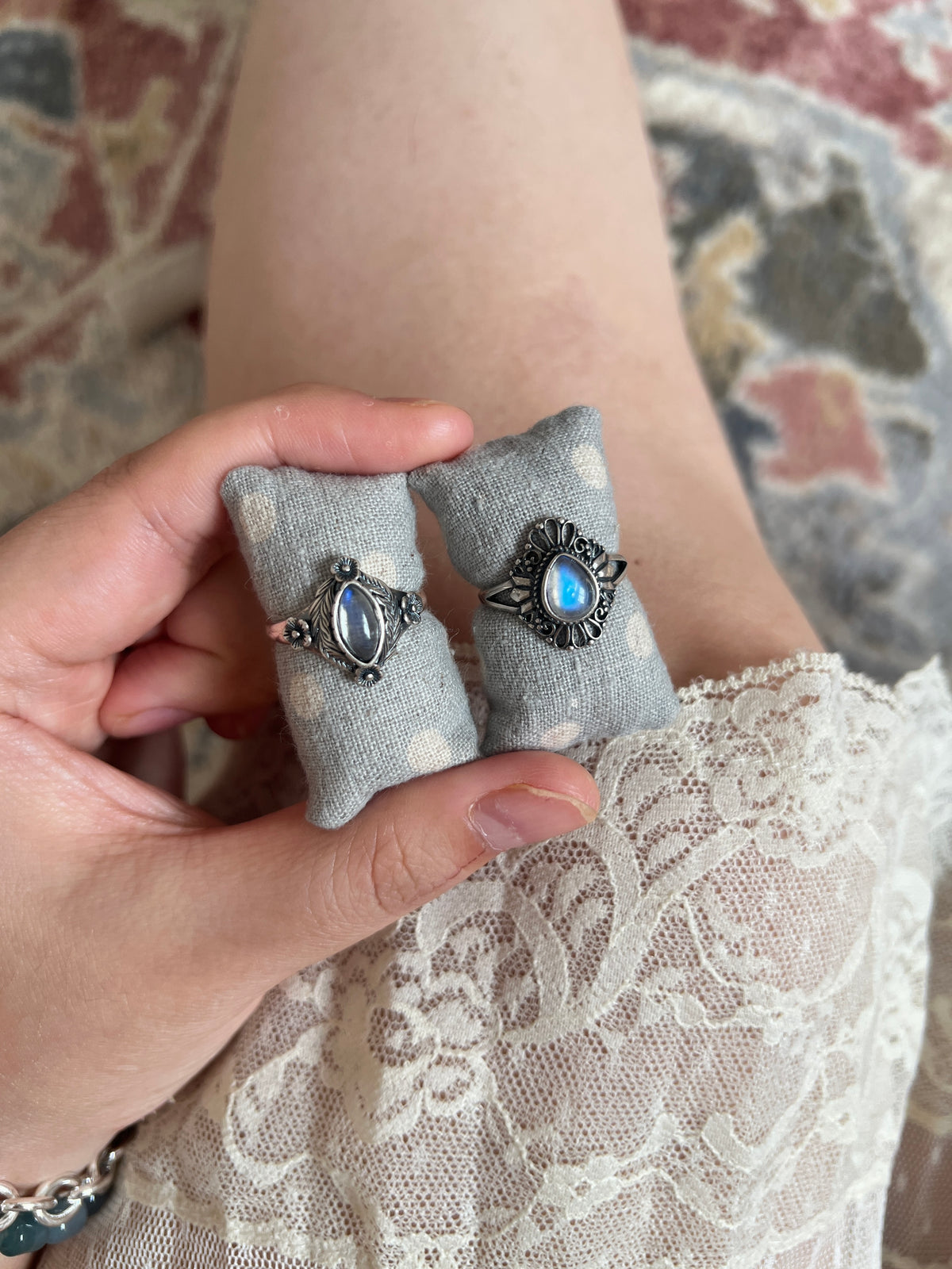 Moonstone Garland Ring