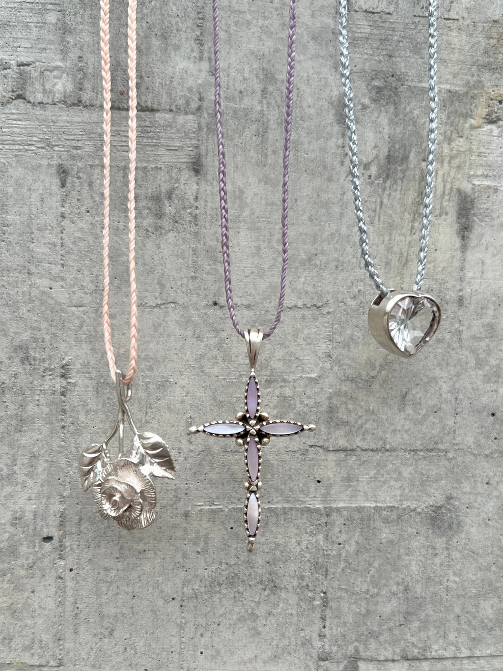 Lilac Cross Necklace