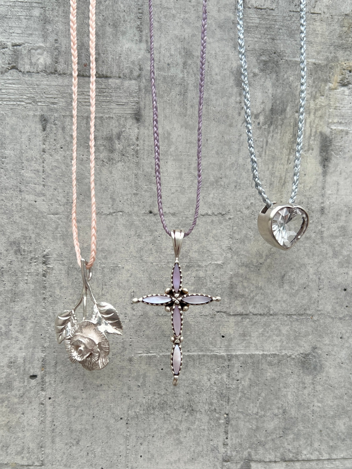 Lilac Cross Necklace