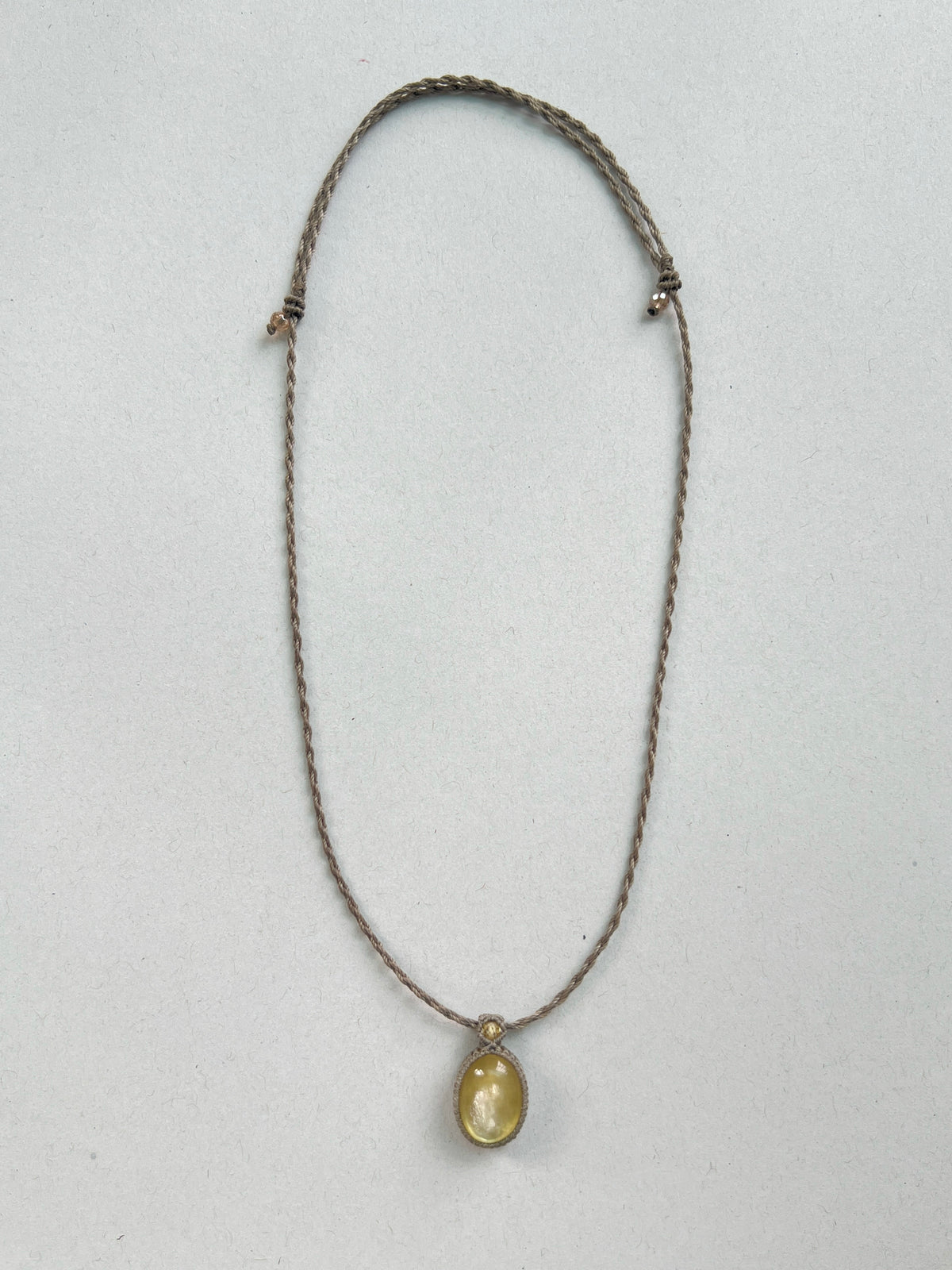 Golden Lepidolite Cord Necklace