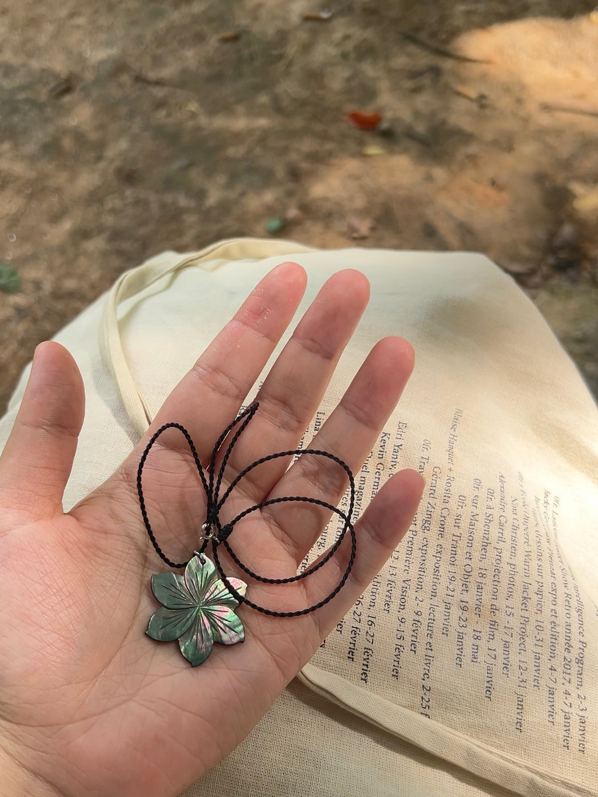 Black Lily Necklace