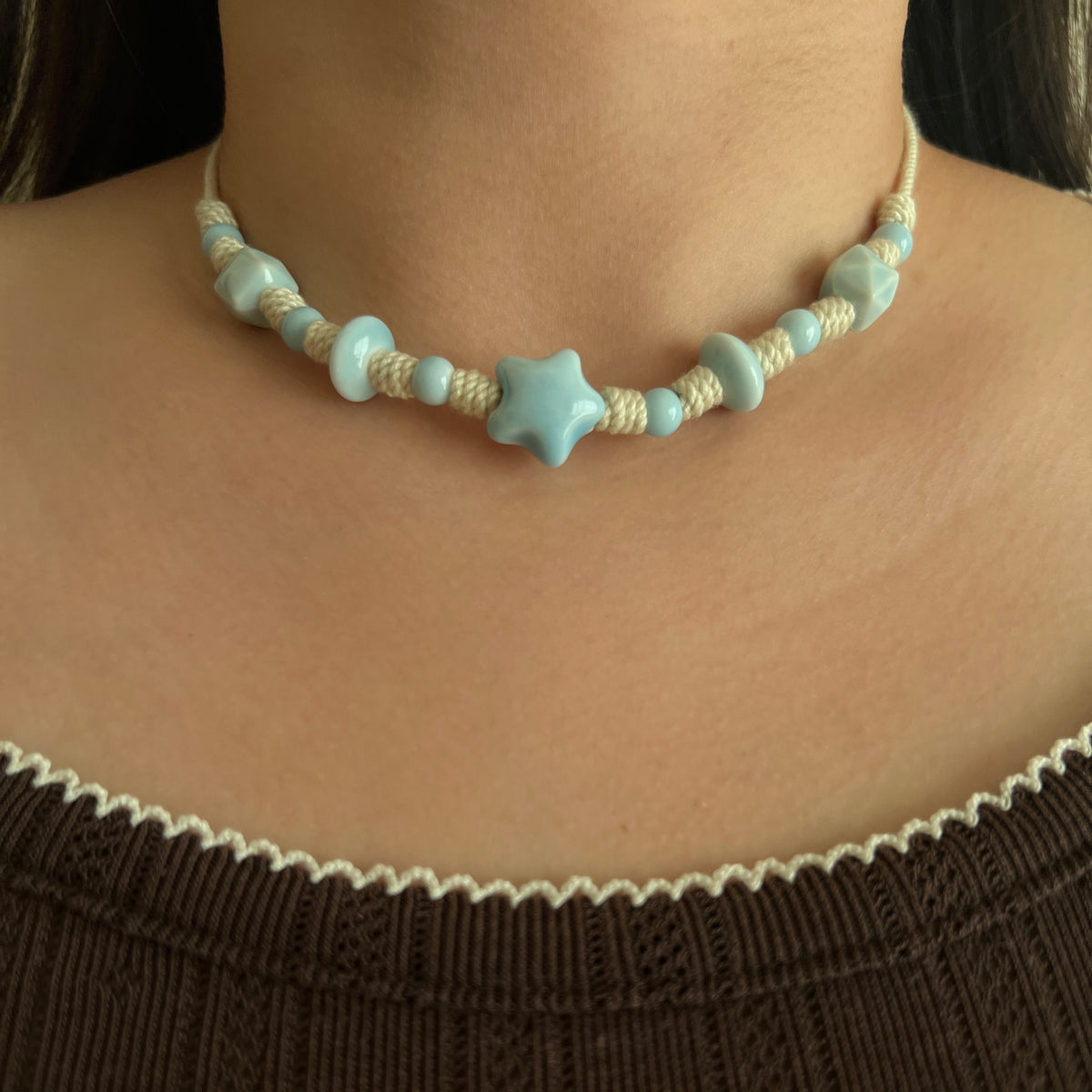 Bebe Choker - Baby blue