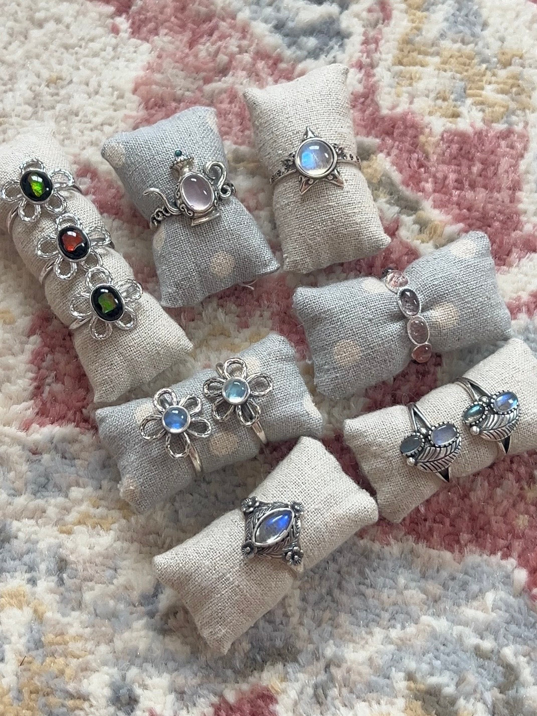 Moonstone Garland Ring