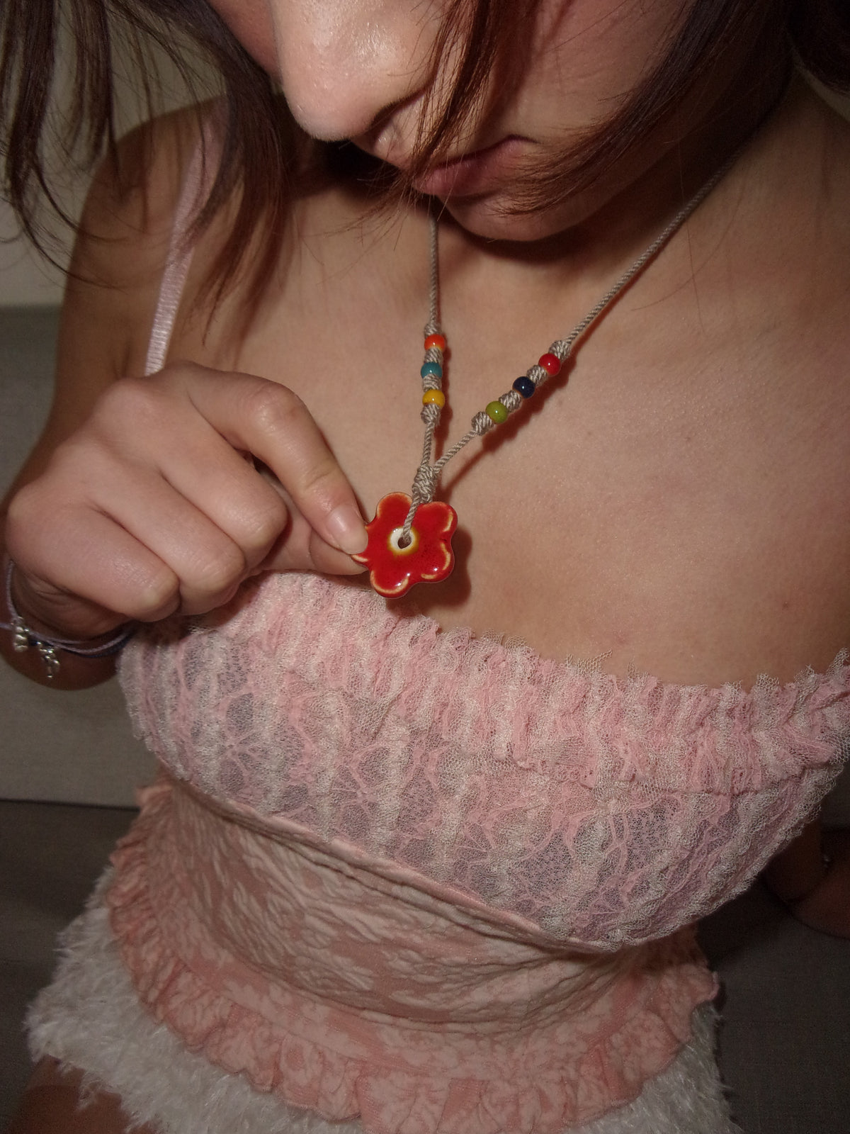 Ceramic Flower Necklace