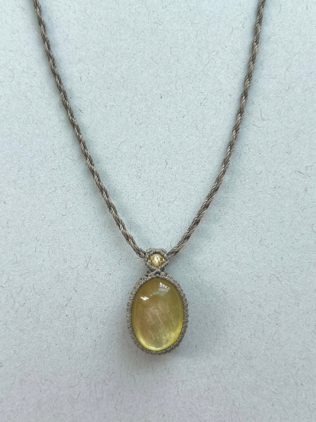 Golden Lepidolite Cord Necklace
