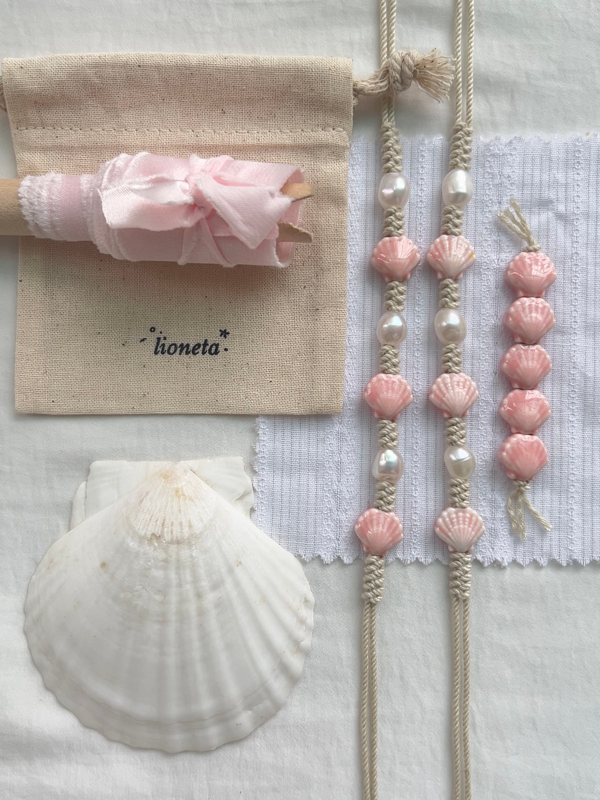 Coral Pink Pearl Bracelet