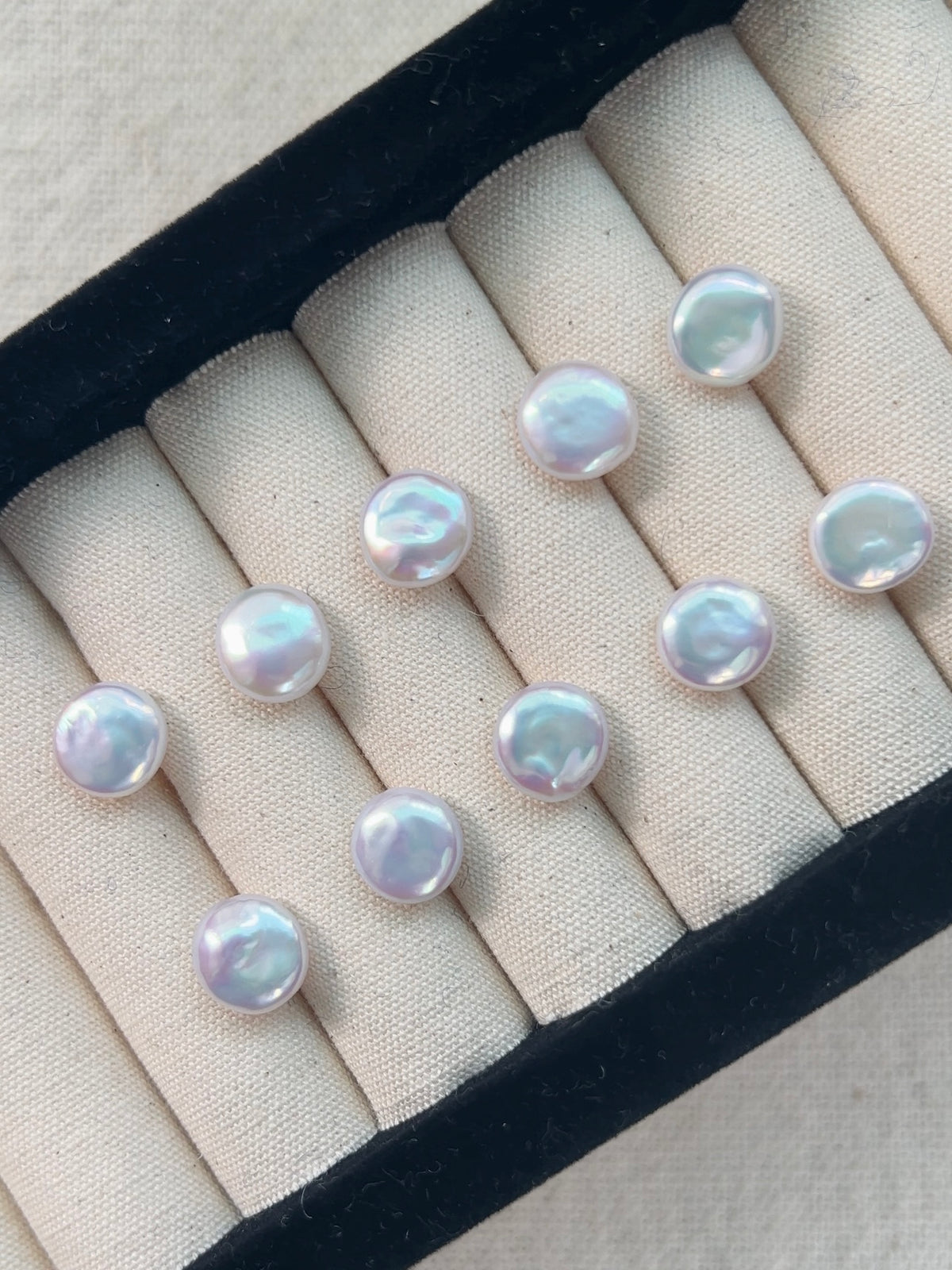 Button Pearl Studs