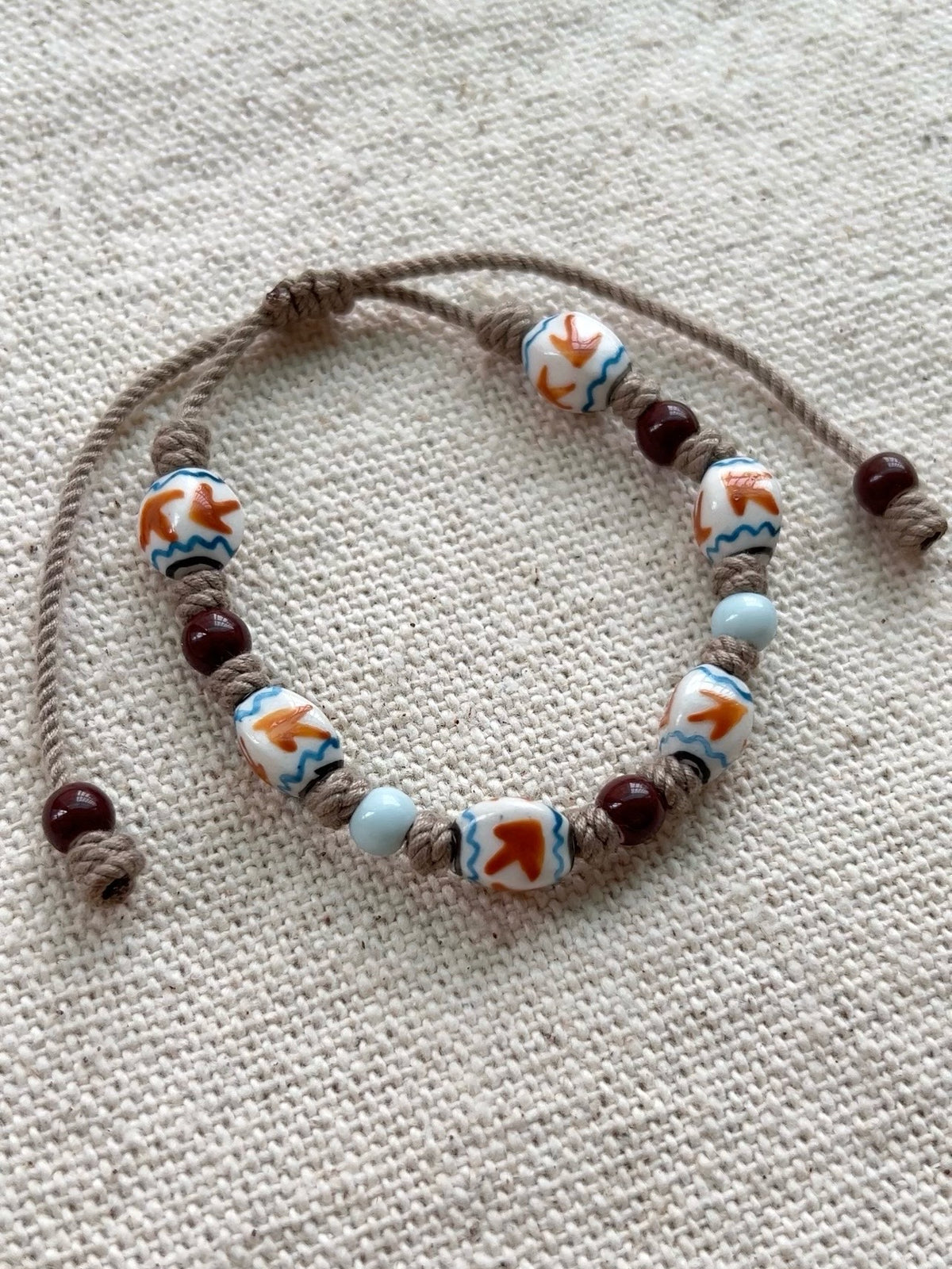 Hand-painted Ceramic Petrel Bracelet