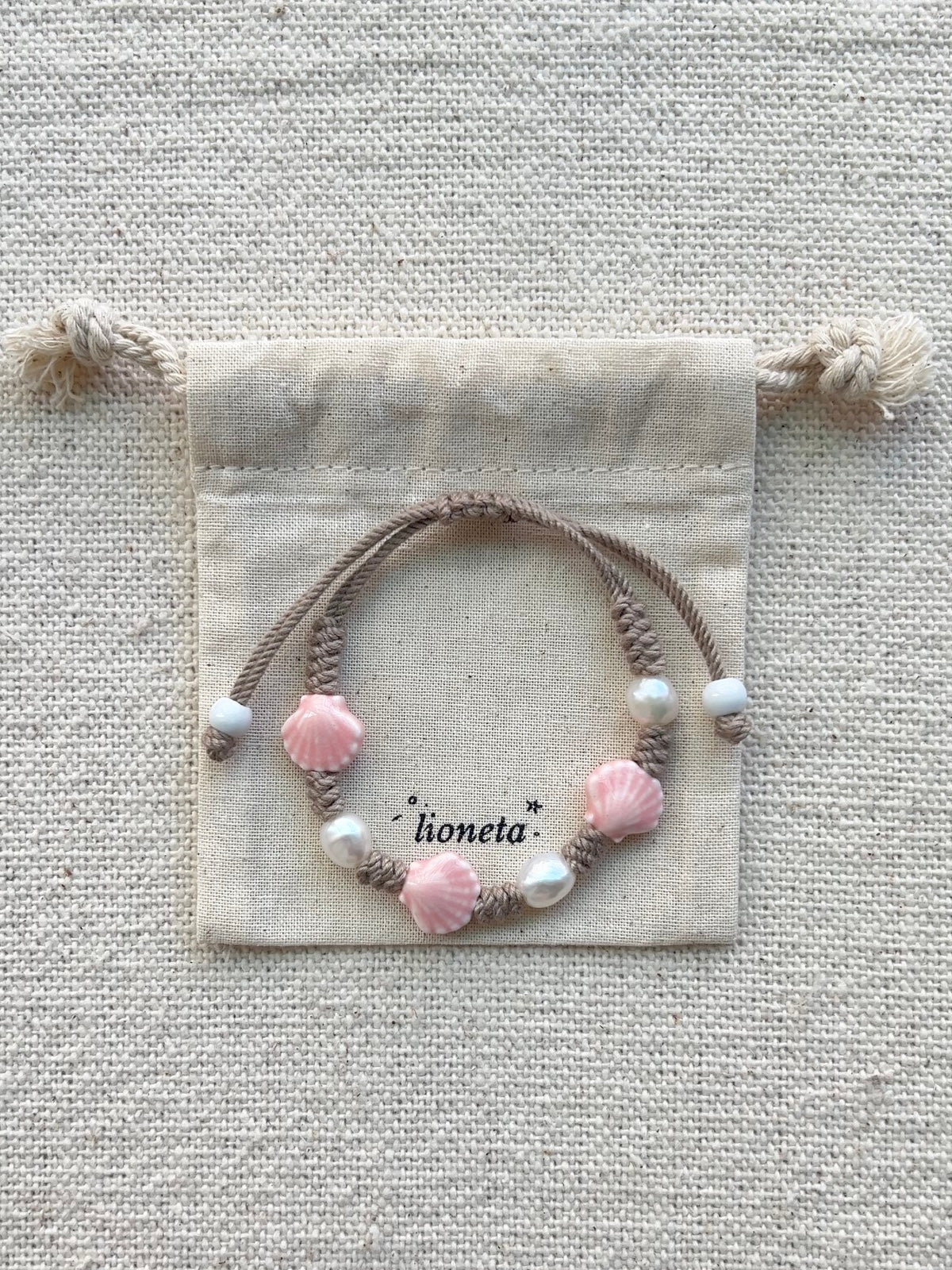 Coral Pink Pearl Bracelet