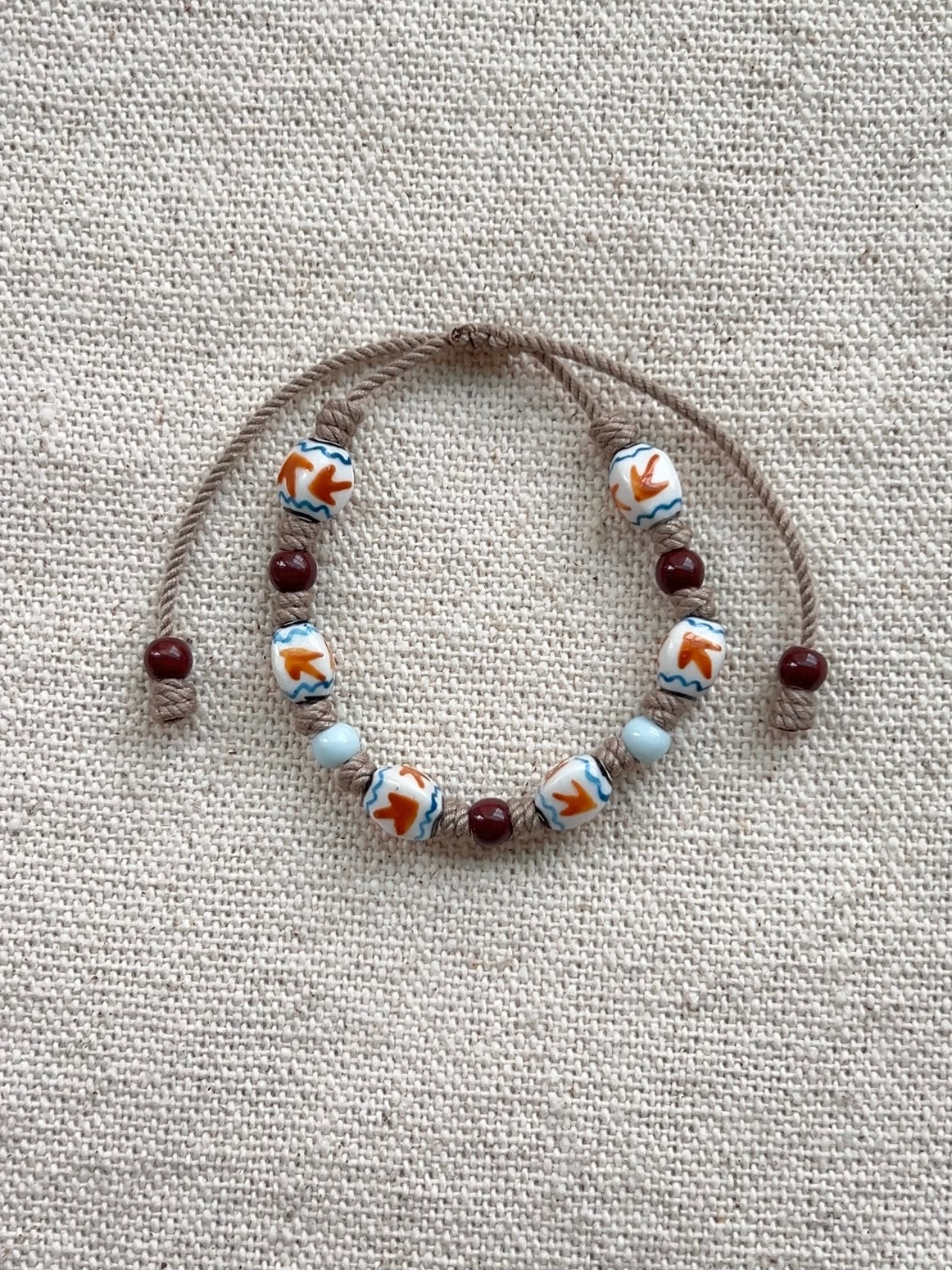 Hand-painted Ceramic Petrel Bracelet