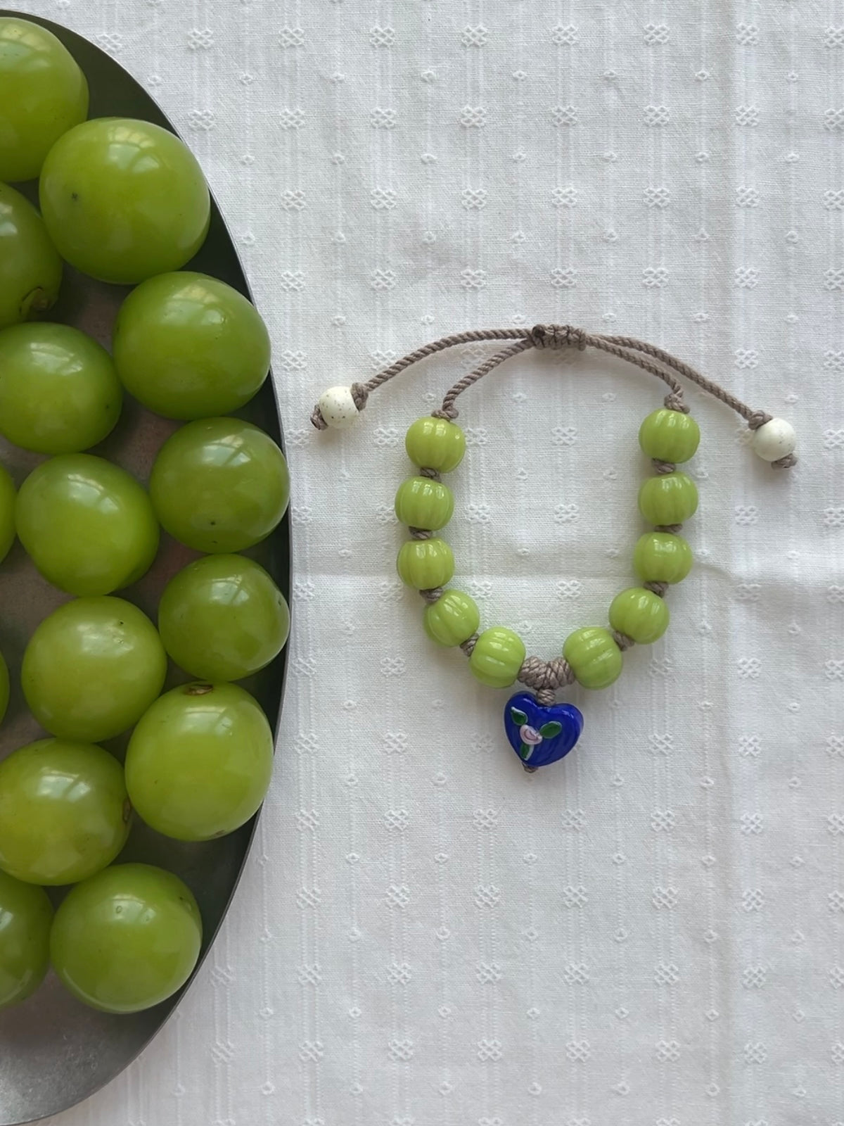 “Olivea” Glass Beaded Bracelet