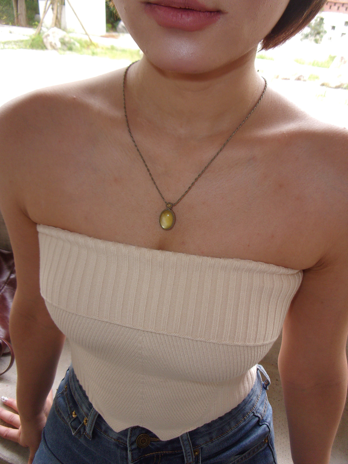 Golden Lepidolite Cord Necklace