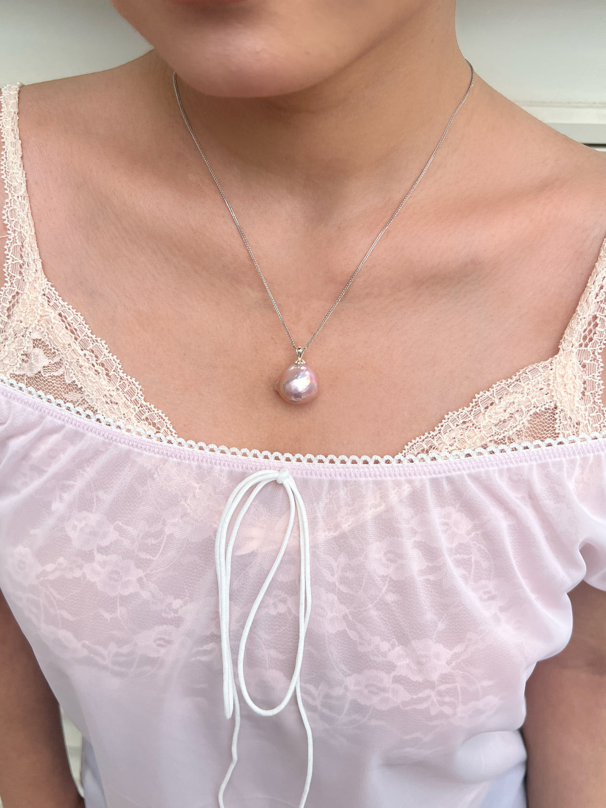 Pearl Charm Necklace 02