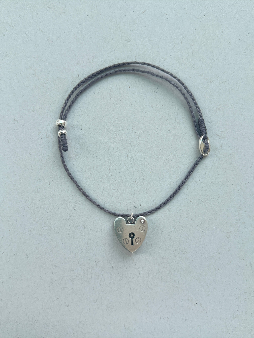 Heart Lock Cord Bracelet