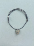 Heart Lock Cord Bracelet