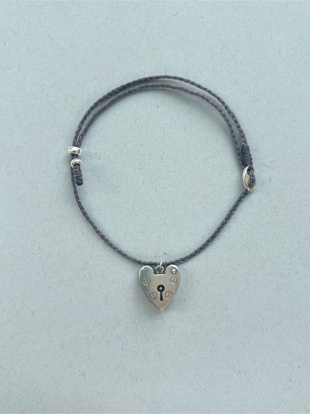Heart Lock Cord Bracelet