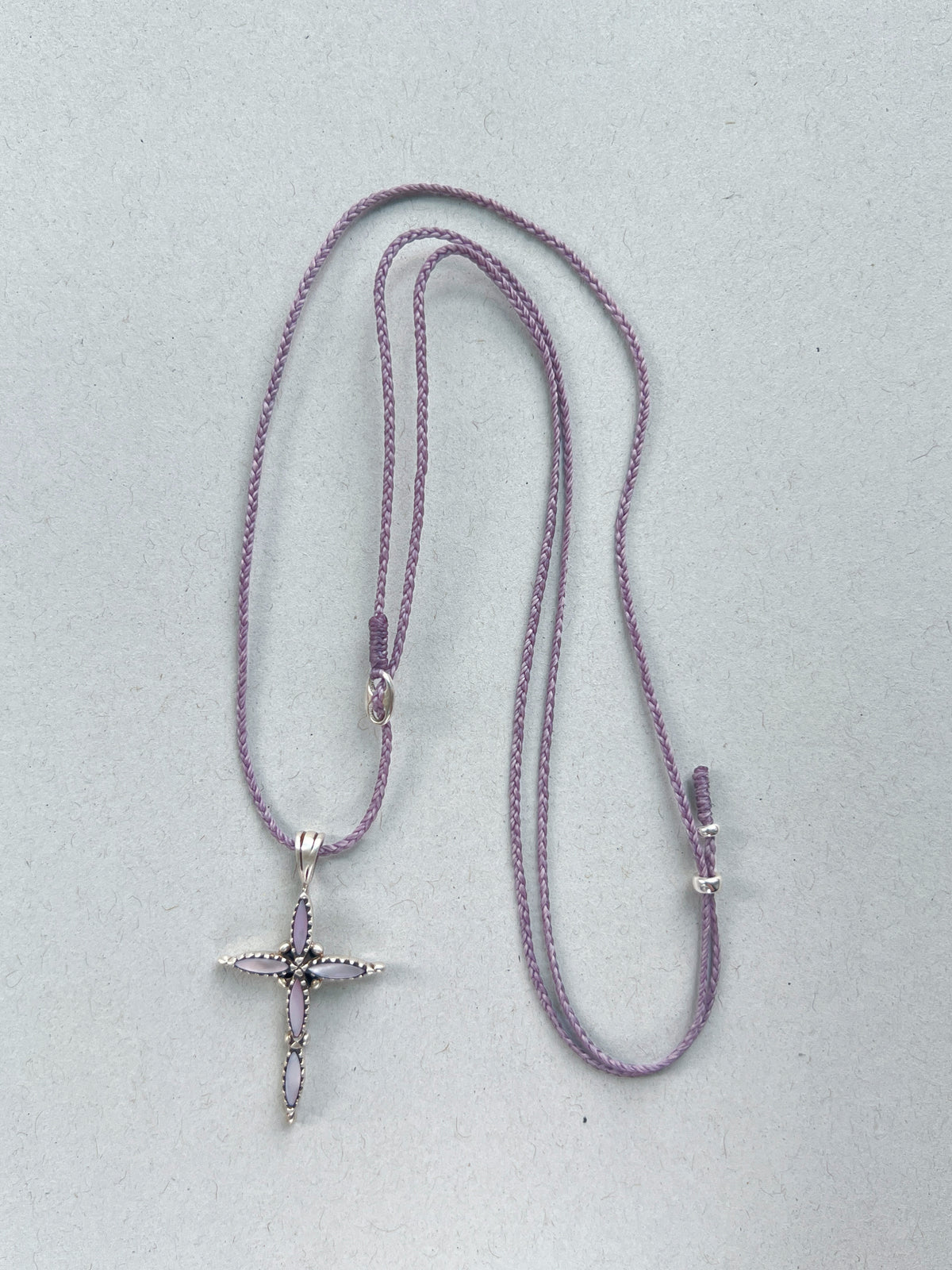 Lilac Cross Necklace