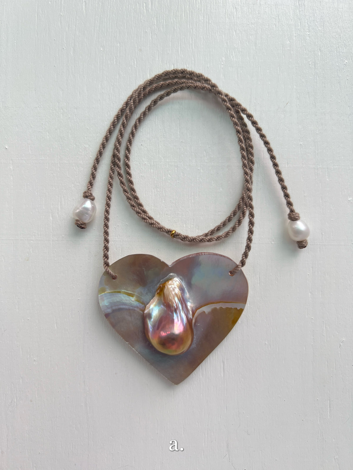 Heartshell Pearl Necklace
