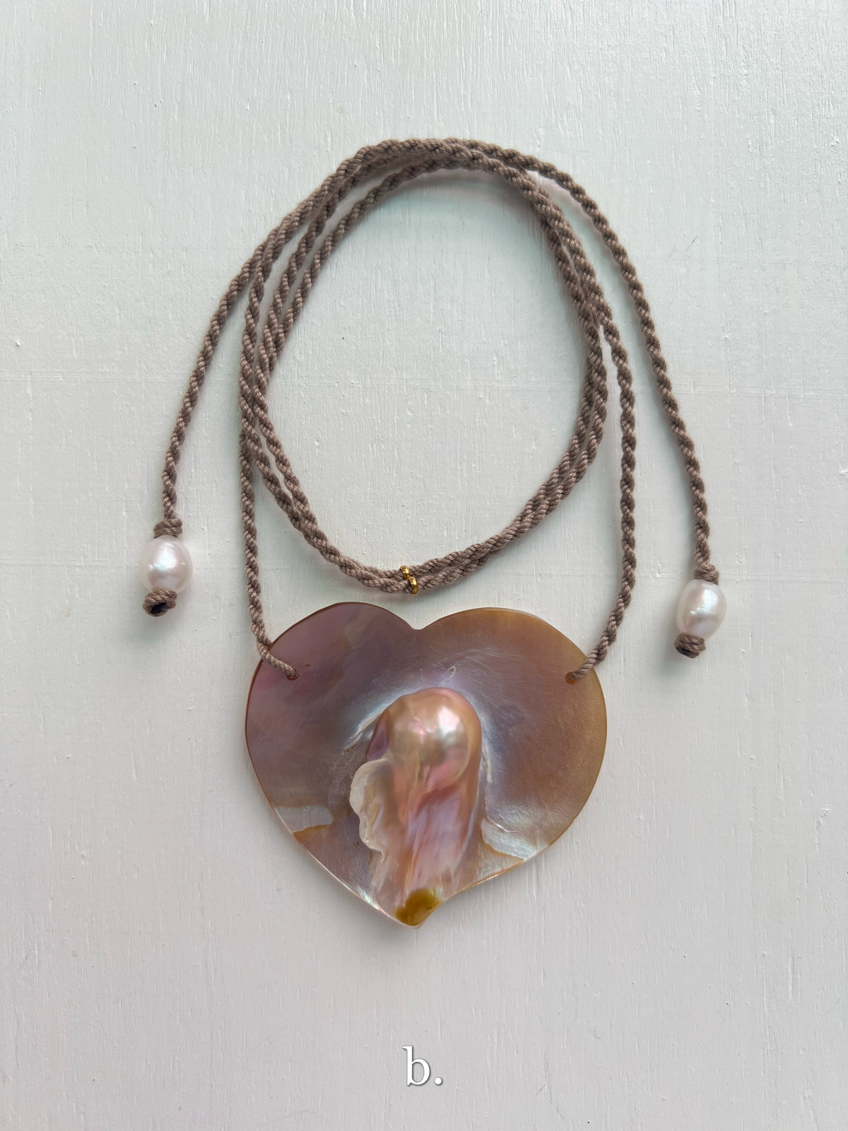 Heartshell Pearl Necklace