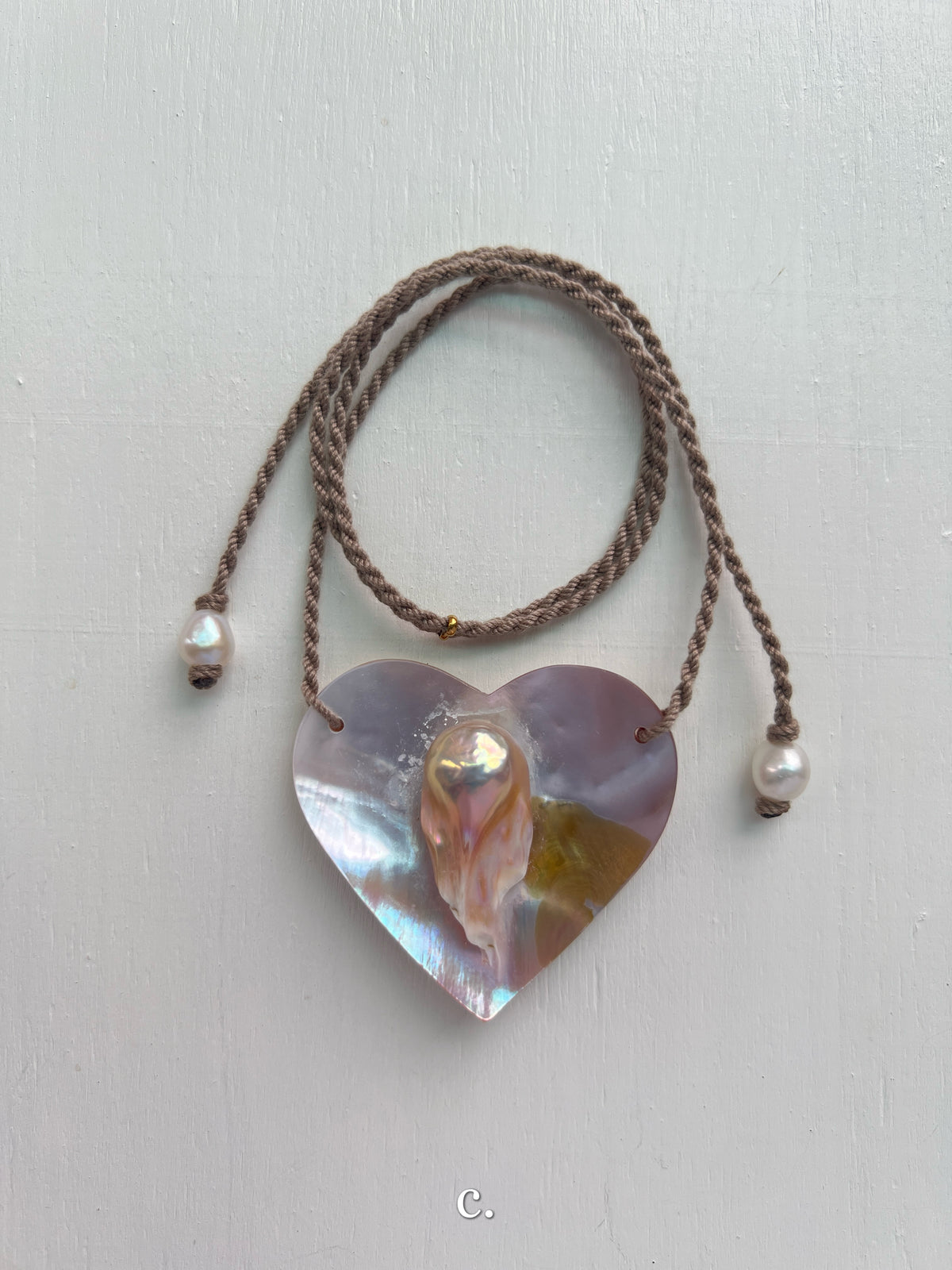 Heartshell Pearl Necklace