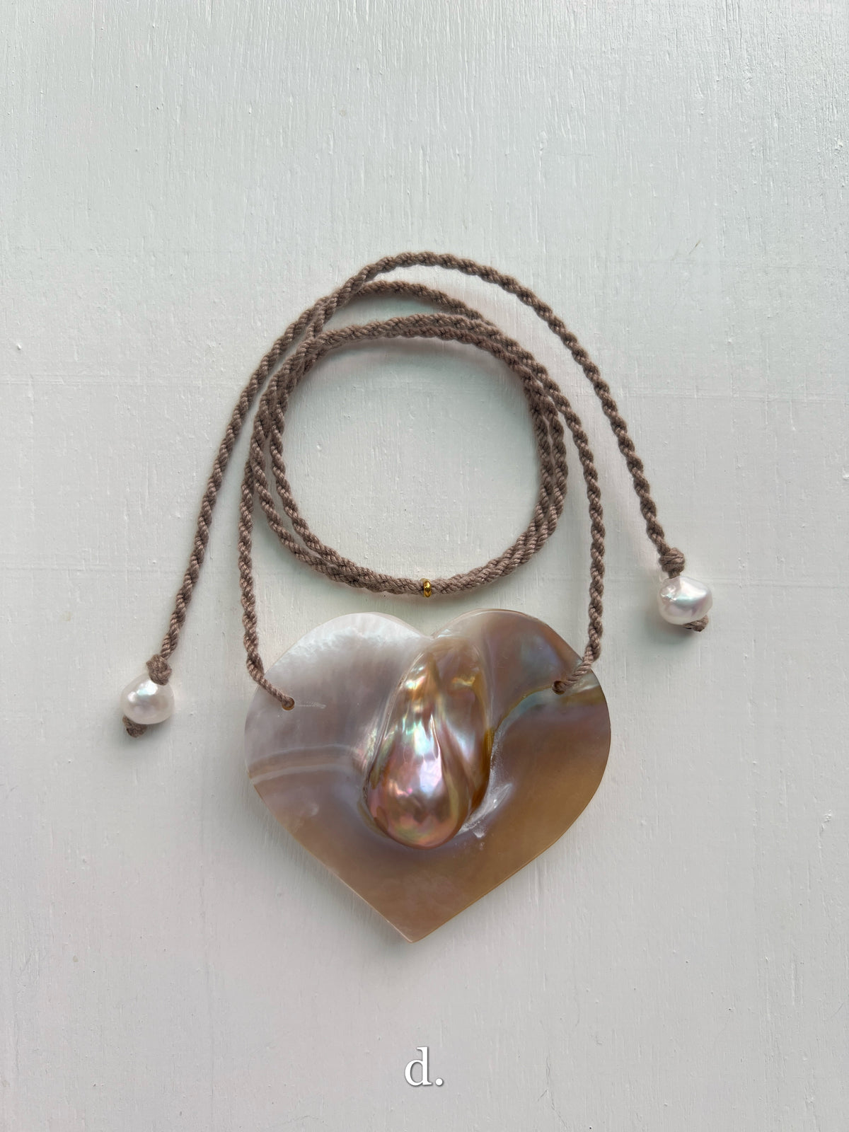 Heartshell Pearl Necklace