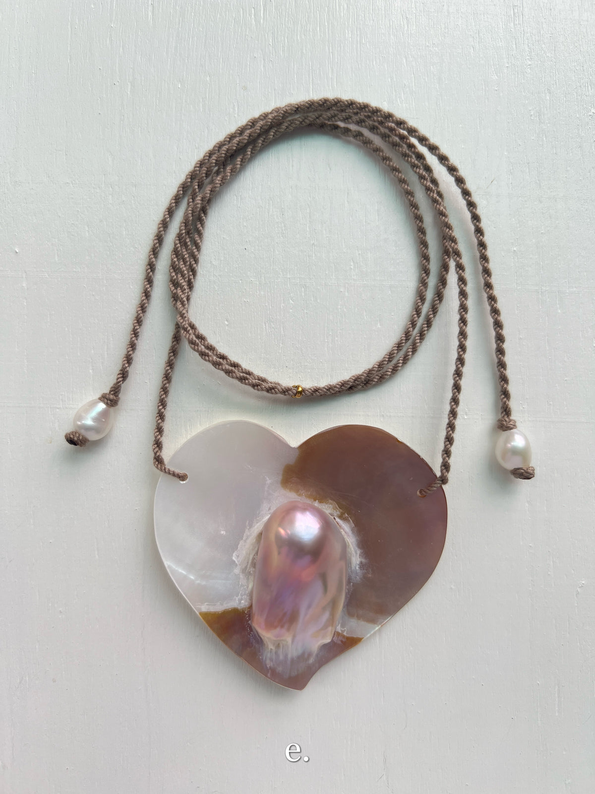Heartshell Pearl Necklace