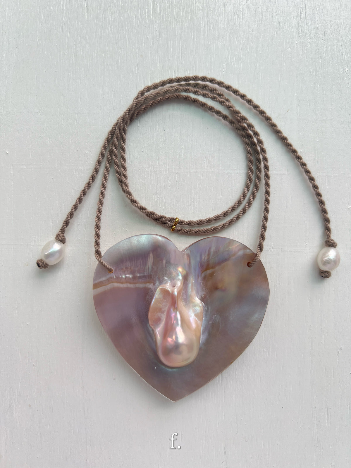 Heartshell Pearl Necklace