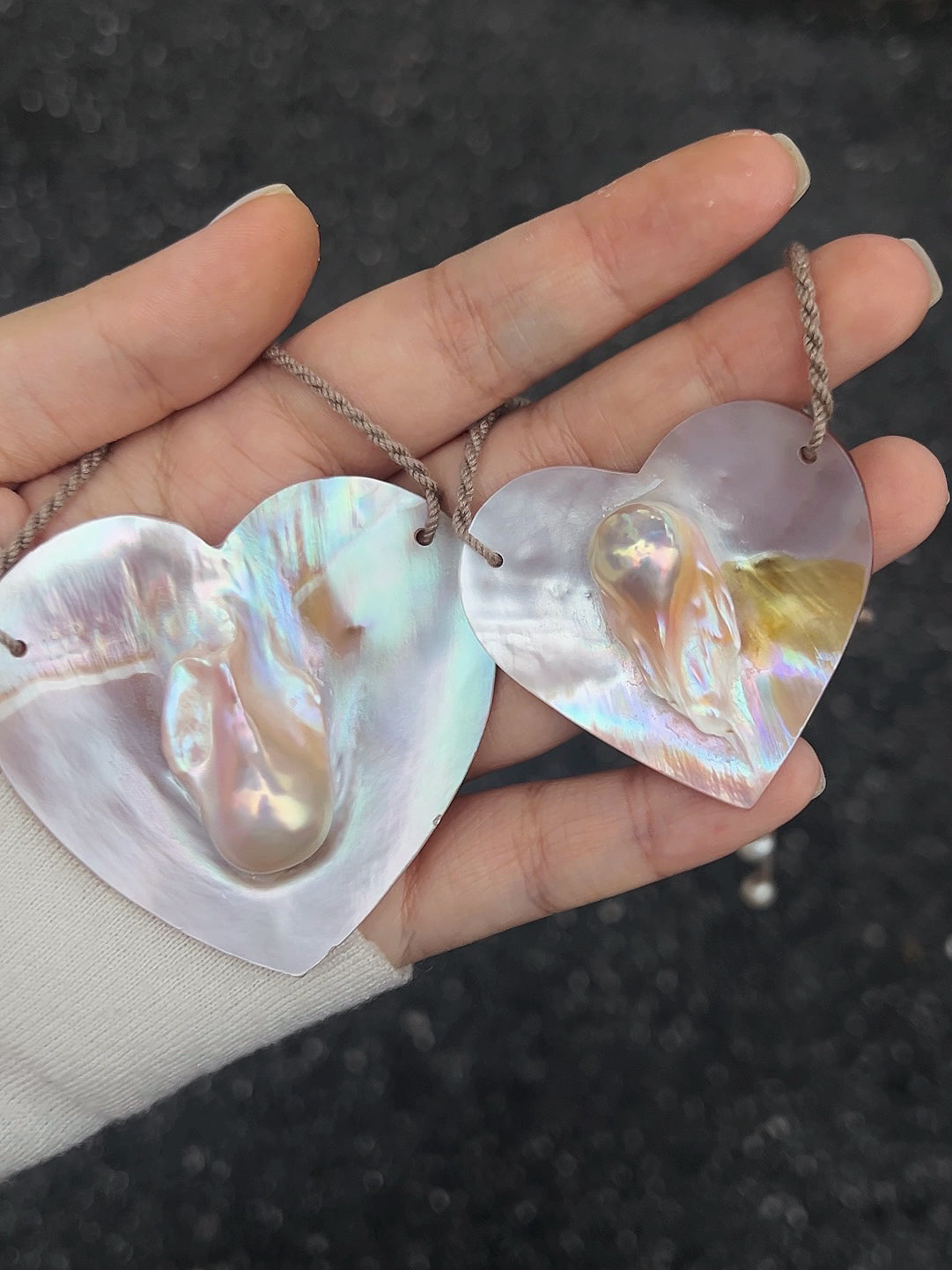 Heartshell Pearl Necklace
