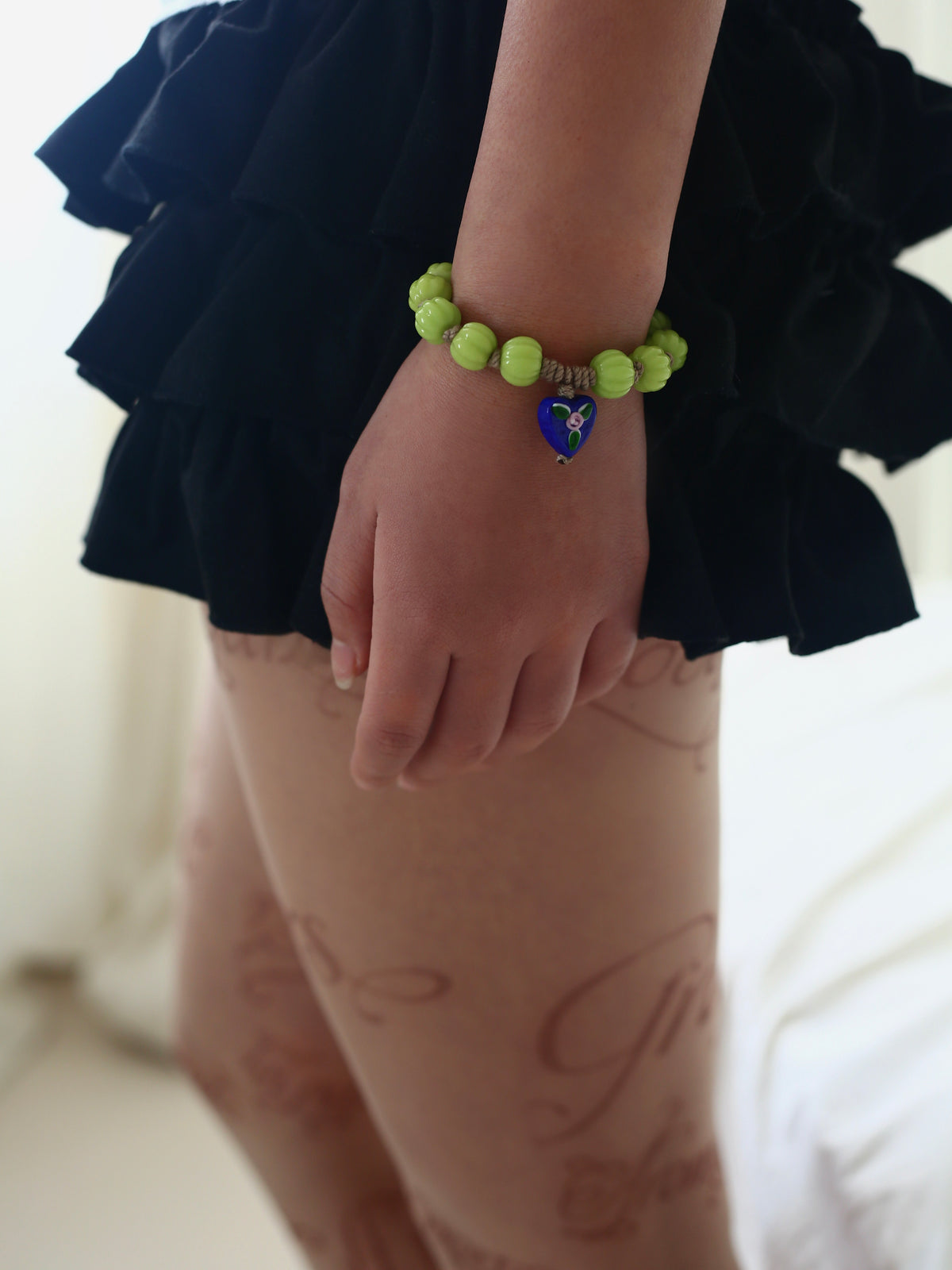 “Olivea” Glass Beaded Bracelet