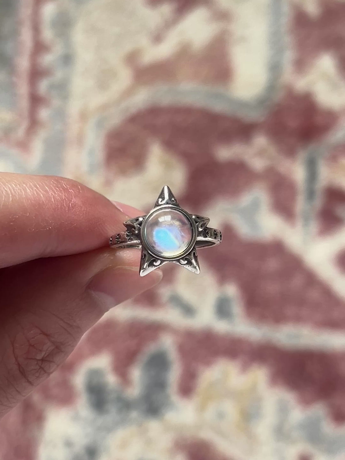 Fallen Star Ring in Moonstone